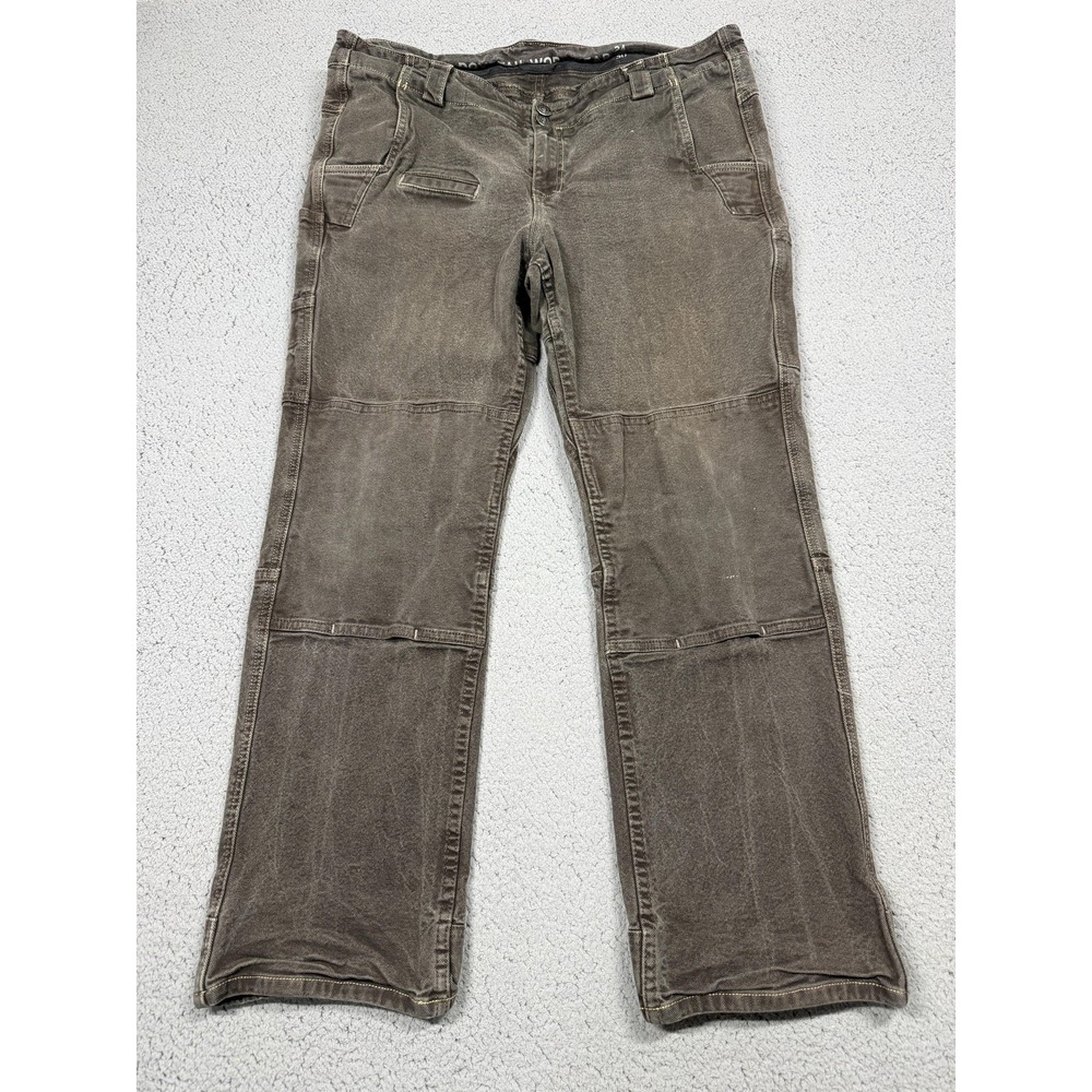 Dovetail‎ Workwear Pants Womens 24 Day Construct Brown Canvas Workwear Carpenter
